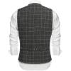 imageCOOFANDY Mens Casual Business Vests Lightweight Waistcoat Slim Fit Suit VestBlack Plaid