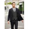 imageCOOFANDY Mens Casual Business Vests Lightweight Waistcoat Slim Fit Suit VestBlack Plaid