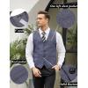 imageCOOFANDY Mens Casual Business Vests Lightweight Waistcoat Slim Fit Suit VestBlue