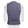 imageCOOFANDY Mens Casual Business Vests Lightweight Waistcoat Slim Fit Suit VestBlue