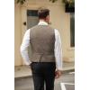 imageCOOFANDY Mens Casual Business Vests Lightweight Waistcoat Slim Fit Suit VestBrown