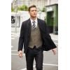 imageCOOFANDY Mens Casual Business Vests Lightweight Waistcoat Slim Fit Suit VestBrown