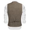 imageCOOFANDY Mens Casual Business Vests Lightweight Waistcoat Slim Fit Suit VestBrown