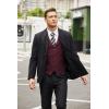 imageCOOFANDY Mens Casual Business Vests Lightweight Waistcoat Slim Fit Suit VestBurgundy