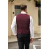 imageCOOFANDY Mens Casual Business Vests Lightweight Waistcoat Slim Fit Suit VestBurgundy
