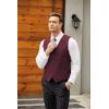 imageCOOFANDY Mens Casual Business Vests Lightweight Waistcoat Slim Fit Suit VestBurgundy