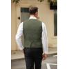 imageCOOFANDY Mens Casual Business Vests Lightweight Waistcoat Slim Fit Suit VestDark Green