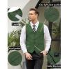imageCOOFANDY Mens Casual Business Vests Lightweight Waistcoat Slim Fit Suit VestGreen