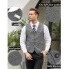 imageCOOFANDY Mens Casual Business Vests Lightweight Waistcoat Slim Fit Suit VestGrey