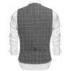 imageCOOFANDY Mens Casual Business Vests Lightweight Waistcoat Slim Fit Suit VestGrey Plaid