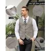 imageCOOFANDY Mens Casual Business Vests Lightweight Waistcoat Slim Fit Suit VestKhaki