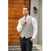 imageCOOFANDY Mens Casual Business Vests Lightweight Waistcoat Slim Fit Suit VestKhaki