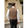 imageCOOFANDY Mens Casual Business Vests Lightweight Waistcoat Slim Fit Suit VestLight Brown