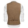 imageCOOFANDY Mens Casual Business Vests Lightweight Waistcoat Slim Fit Suit VestLight Brown