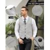 imageCOOFANDY Mens Casual Business Vests Lightweight Waistcoat Slim Fit Suit VestLight Grey