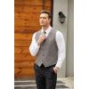 imageCOOFANDY Mens Casual Business Vests Lightweight Waistcoat Slim Fit Suit VestLight Khaki