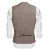 imageCOOFANDY Mens Casual Business Vests Lightweight Waistcoat Slim Fit Suit VestLight Khaki