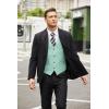 imageCOOFANDY Mens Casual Business Vests Lightweight Waistcoat Slim Fit Suit VestMint Green