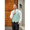 imageCOOFANDY Mens Casual Business Vests Lightweight Waistcoat Slim Fit Suit VestMint Green