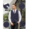 imageCOOFANDY Mens Casual Business Vests Lightweight Waistcoat Slim Fit Suit VestNavy Blue