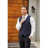 imageCOOFANDY Mens Casual Business Vests Lightweight Waistcoat Slim Fit Suit VestNavy Blue