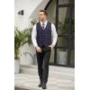 imageCOOFANDY Mens Casual Business Vests Lightweight Waistcoat Slim Fit Suit VestNavy Plaid