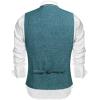 imageCOOFANDY Mens Casual Business Vests Lightweight Waistcoat Slim Fit Suit VestPeacock Blue