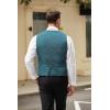 imageCOOFANDY Mens Casual Business Vests Lightweight Waistcoat Slim Fit Suit VestPeacock Blue