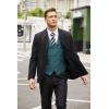 imageCOOFANDY Mens Casual Business Vests Lightweight Waistcoat Slim Fit Suit VestPeacock Blue
