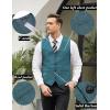 imageCOOFANDY Mens Casual Business Vests Lightweight Waistcoat Slim Fit Suit VestPeacock Blue