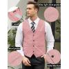 imageCOOFANDY Mens Casual Business Vests Lightweight Waistcoat Slim Fit Suit VestPink