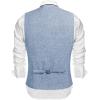 imageCOOFANDY Mens Casual Business Vests Lightweight Waistcoat Slim Fit Suit VestSky Blue