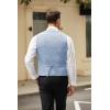 imageCOOFANDY Mens Casual Business Vests Lightweight Waistcoat Slim Fit Suit VestSky Blue