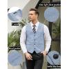 imageCOOFANDY Mens Casual Business Vests Lightweight Waistcoat Slim Fit Suit VestSky Blue