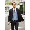 imageCOOFANDY Mens Casual Business Vests Lightweight Waistcoat Slim Fit Suit VestSky Blue