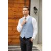 imageCOOFANDY Mens Casual Business Vests Lightweight Waistcoat Slim Fit Suit VestSky Blue