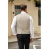 imageCOOFANDY Mens Casual Business Vests Lightweight Waistcoat Slim Fit Suit VestTan