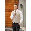 imageCOOFANDY Mens Casual Business Vests Lightweight Waistcoat Slim Fit Suit VestTan