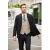 imageCOOFANDY Mens Casual Business Vests Lightweight Waistcoat Slim Fit Suit VestTan