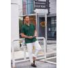 imageCOOFANDY Mens Casual Button Down Shirt Short Sleeve Wrinkle Free Shirts Summer ShirtLake Green