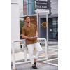 imageCOOFANDY Mens Casual Button Down Shirt Short Sleeve Wrinkle Free Shirts Summer ShirtLight Brown