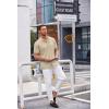 imageCOOFANDY Mens Casual Button Down Shirt Short Sleeve Wrinkle Free Shirts Summer ShirtLight Khaki