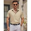 imageCOOFANDY Mens Casual Button Down Shirts Short Sleeve Business Shirts Lightweight Wrinkle Free Dress ShirtsBeige