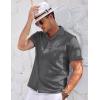 imageCOOFANDY Mens Casual Button Down Shirts Short Sleeve Summer Cuban Vacation Beach ShirtsDark Grey