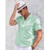 imageCOOFANDY Mens Casual Button Down Shirts Short Sleeve Summer Cuban Vacation Beach ShirtsGreen