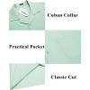 imageCOOFANDY Mens Casual Button Down Shirts Short Sleeve Summer Cuban Vacation Beach ShirtsGreen