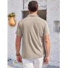 imageCOOFANDY Mens Casual Button Down Shirts Short Sleeve Summer Cuban Vacation Beach ShirtsKhaki