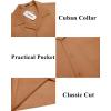 imageCOOFANDY Mens Casual Button Down Shirts Short Sleeve Summer Cuban Vacation Beach ShirtsLight Brown