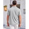imageCOOFANDY Mens Casual Button Down Shirts Short Sleeve Summer Cuban Vacation Beach ShirtsLight Grey