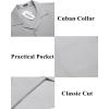 imageCOOFANDY Mens Casual Button Down Shirts Short Sleeve Summer Cuban Vacation Beach ShirtsLight Grey